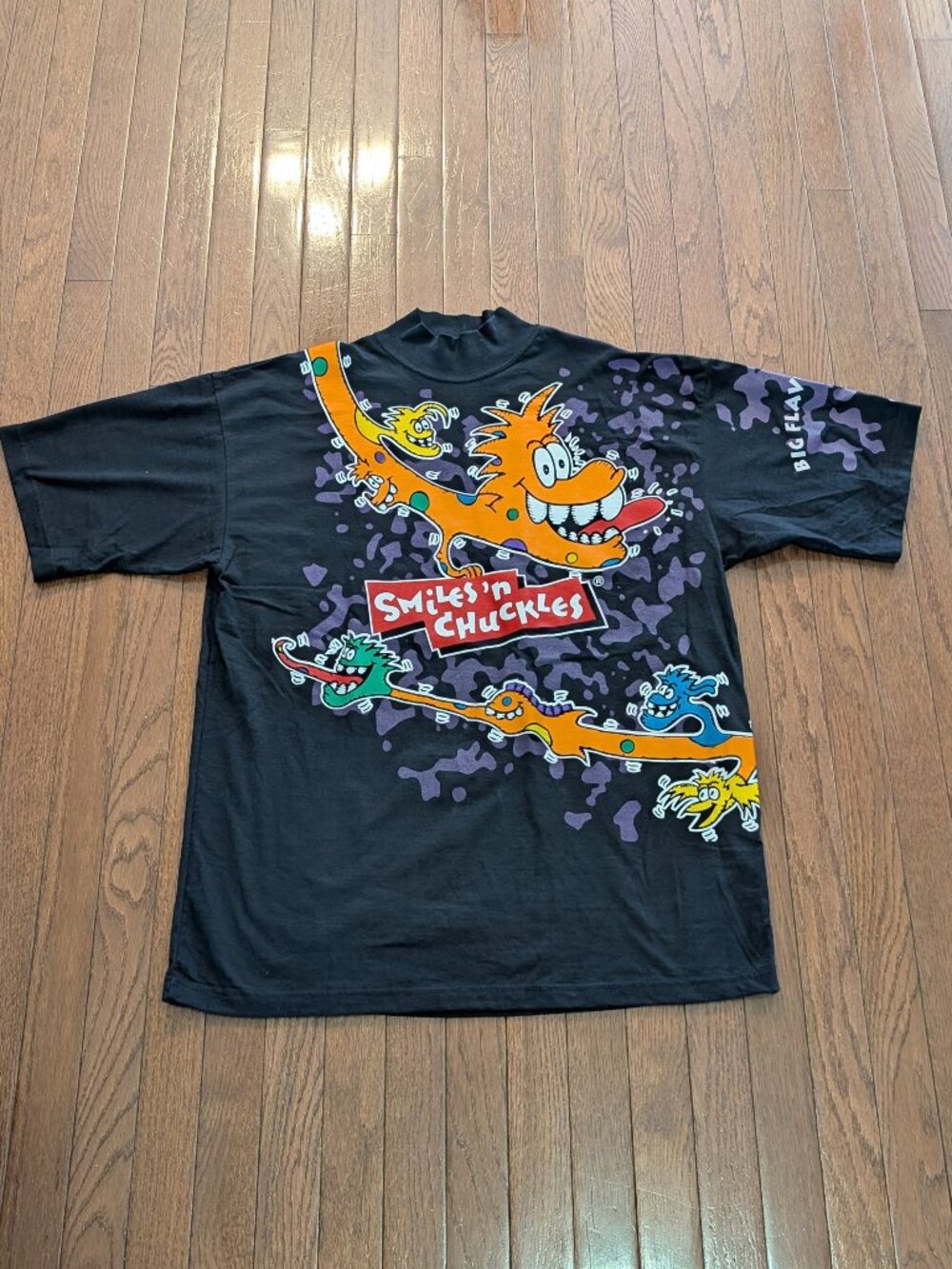 Vintage Smiles and Chuckles All Over Print Candy Promo T-Shirt Made in Canada -